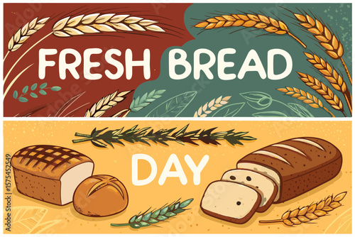 Impressive for Bread Day with Animated - Energetic and Lively Visual Story Suitable for Web Design