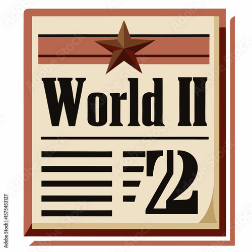 Authentic world war ii era newspaper front page design
