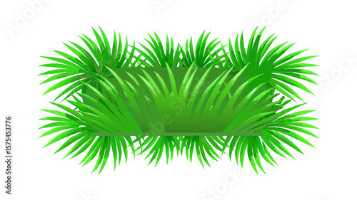 Green grass vector graphic illustration for lawn garden landscaping design art