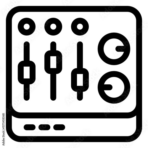 black audio mixer icon clip art preview