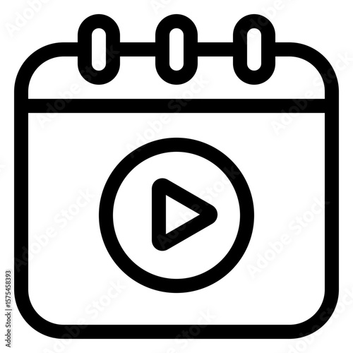 content calendar - Content Creation and Streaming Production - line outline