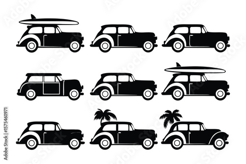 Vintage Car Collection: A meticulously curated collection of vintage cars, captured in elegant monochrome, exuding timeless charm and nostalgic allure, each one a testament to classic design.