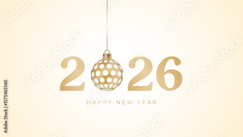 2026 Happy new year letters banner, Happy new year vector art and illustration. can use for, landing page, template, ui, web, mobile app, poster, banner, flyer, background