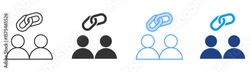 Connection Icon Set Multiple Style Collection