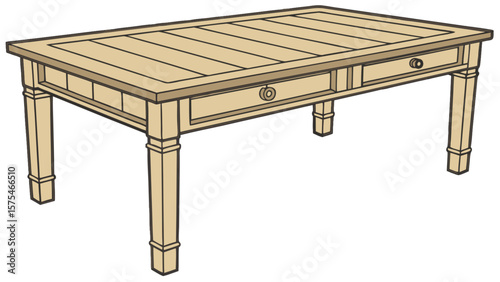 Shop modern farmhouse table with drawers furniture design for living room or dining room home decor ideas