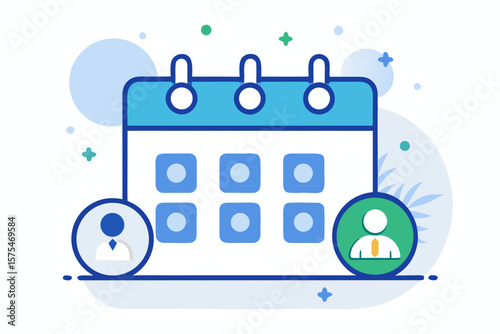 calendar user group icon clock team meet
