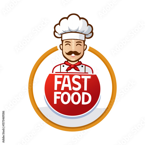 Chef hat and restaurant menu logo icons set featuring food, utensils, and burger illustrations for cafe branding, kitchen labels, or digital restaurant design

