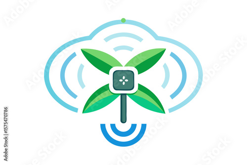 smart ceiling fan green leaf airflow badge