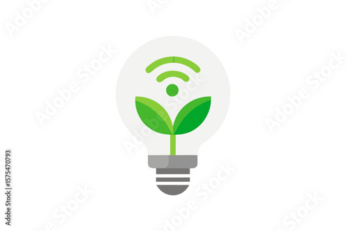 smart led bulb green leaf subtle glow