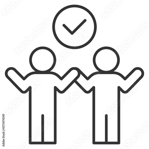 Engagement Outline Icon Element For Design