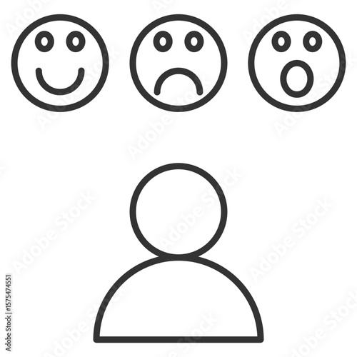 Expression Outline Icon Element For Design