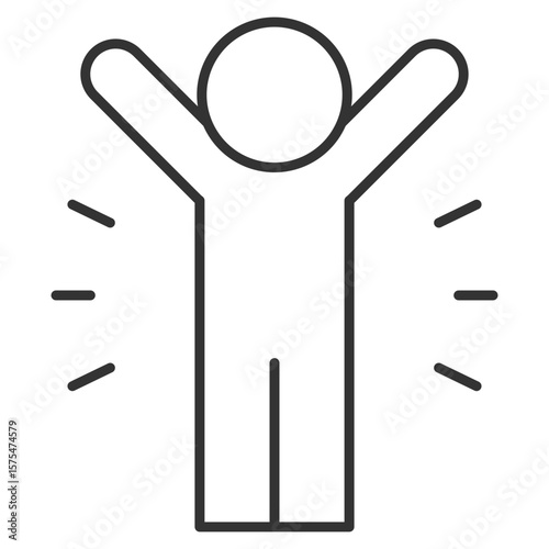 Confidence Outline Icon Element For Design