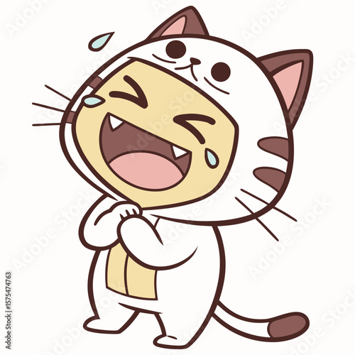 cartoon cat with a smile