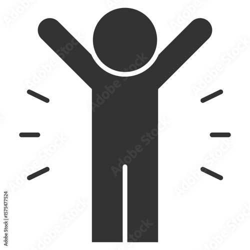 Confidence Glyph Icon Element For Design