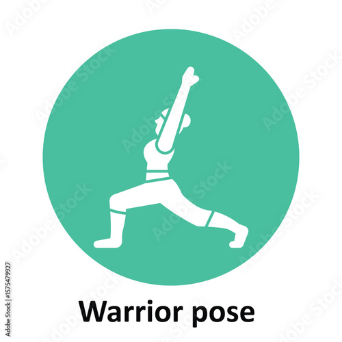 Warrior pose, Vector Icon which can easily modify or edit