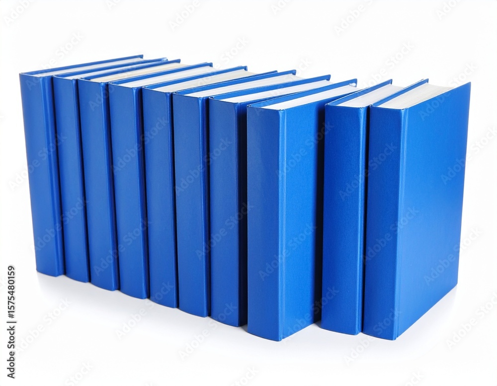 Fototapeta premium stack of blue books
