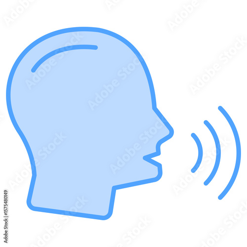 Speaking Blue Icon Element For Design