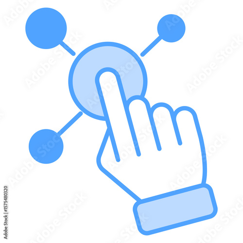 Interaction Blue Icon Element For Design