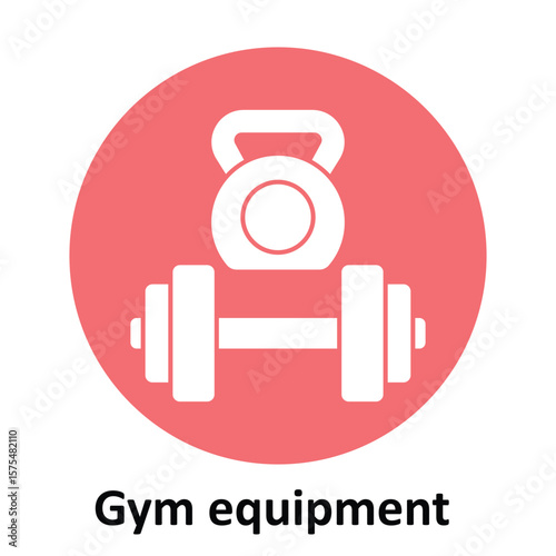 Gym equipment Vector Icon which can easily modify or edit