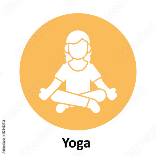 Yoga practice Vector Icon which can easily modify or edit