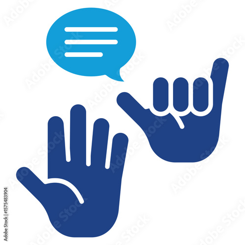Nonverbal Dual Tone Icon Element For Design