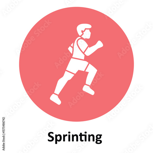 Sprinting Vector Icon which can easily modify or edit