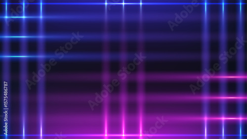 futuristic abstract technology background with glowing blue and pink grid lines in a digital neon style on dark backdrop for sci fi cyber concept design and tech presentation