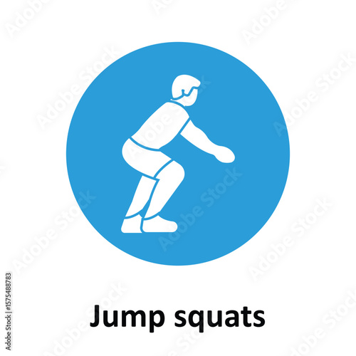 Jump squats vector Icon which can easily edit or modify