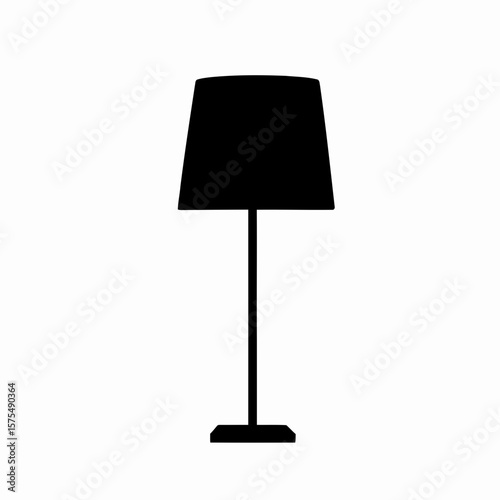 Sleek black table lamp design, perfect for modern home decor, isolated on a white background