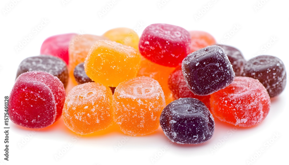 Jelly candies isolated on a white background Jelly candies isolated on a white background