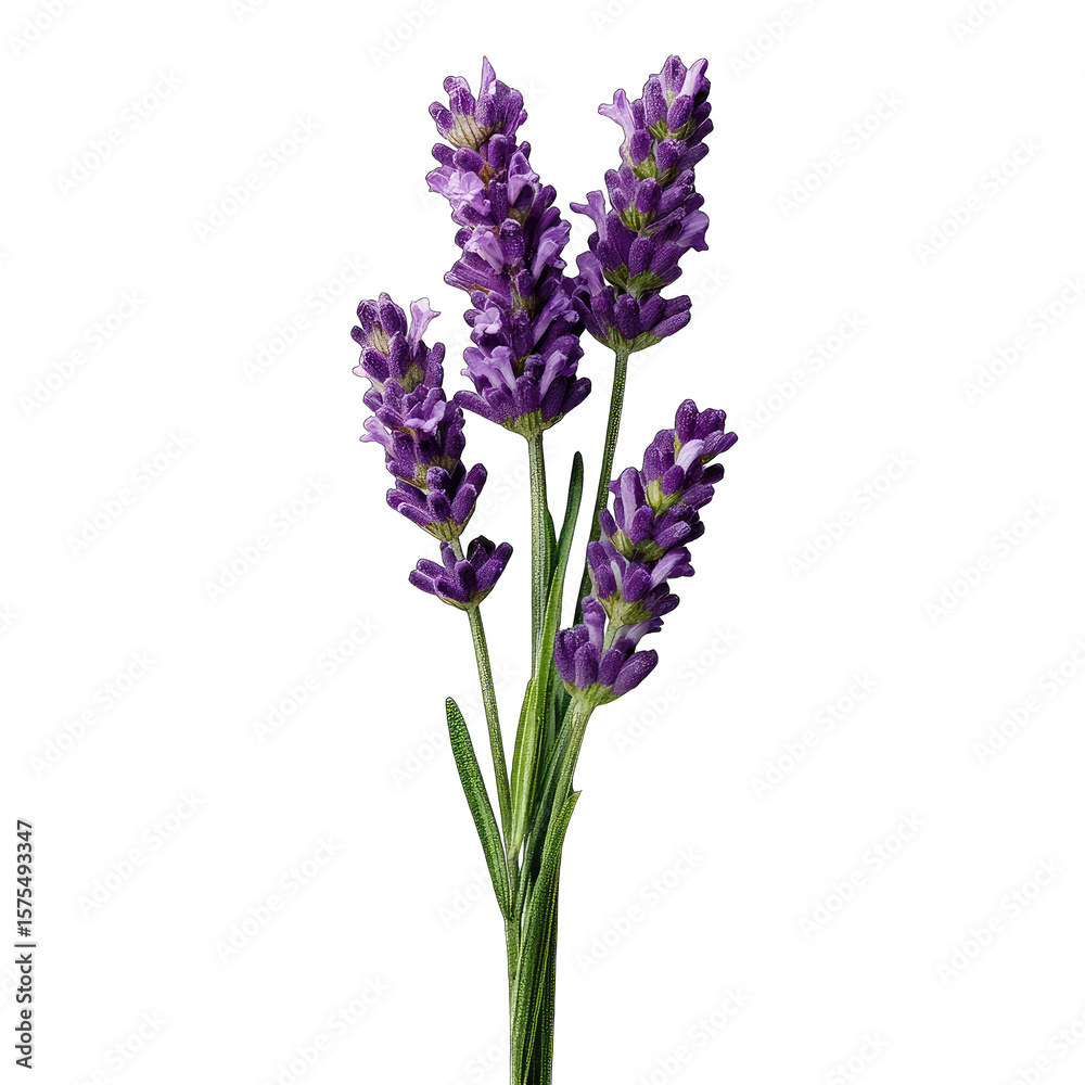 Naklejka premium Close-up of vibrant purple lavender sprigs (1)