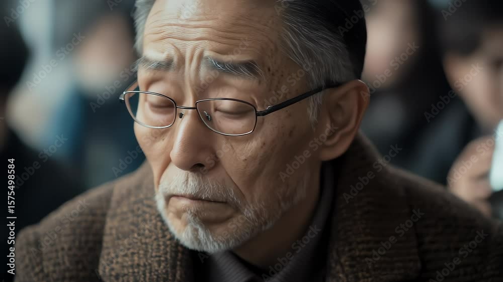 Experienced Elder Appears Serious in Important Business Setting Experienced Elder Appears Serious in Important Business Setting
