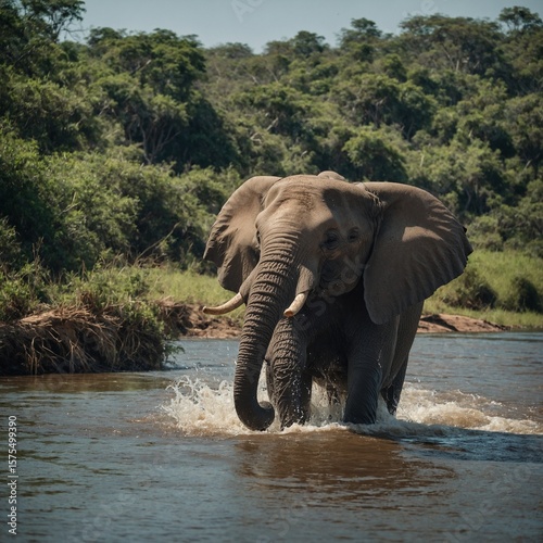 Elephant in water