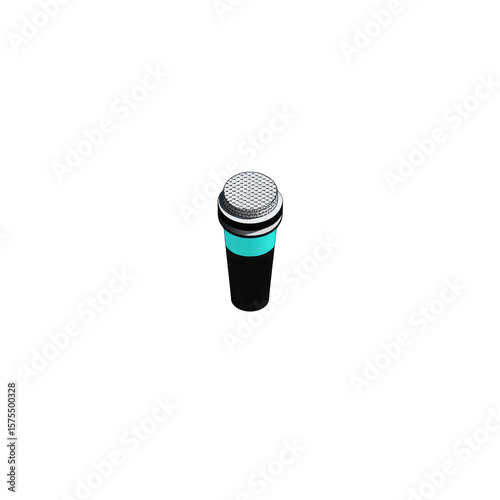 Isometric drum, teal accents, dark background