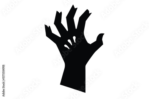 zombie hand reaching out vector icon