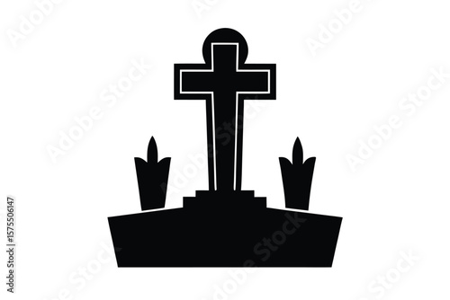 silhouettes of crosses
