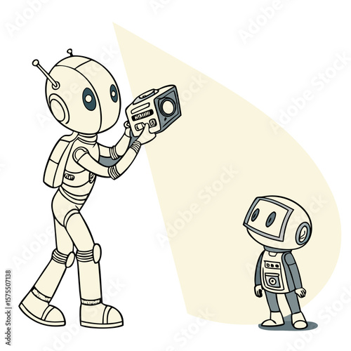robot with a gun