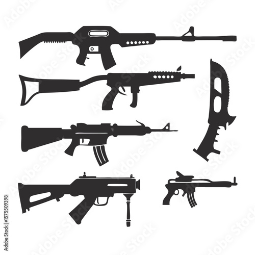 weapons set vector