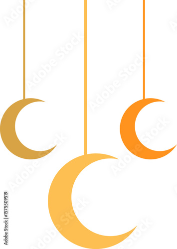 Moon decoration and illustration
