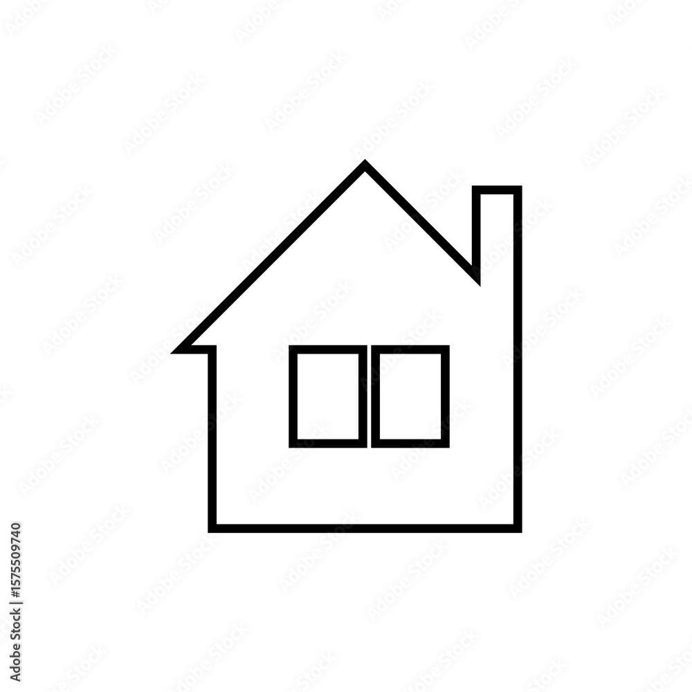 House simple icon isolated on white background House simple icon isolated on white background