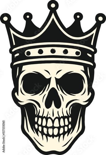 Regal Skull with Crown Icon