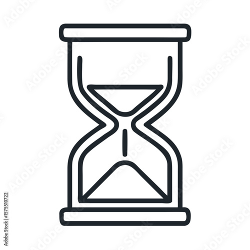 Elegant sand timer graphic emphasizing deadlines, duration, and time management concepts for diverse projects.