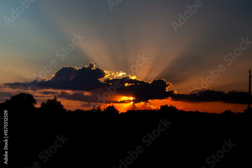 sunset over the mountains