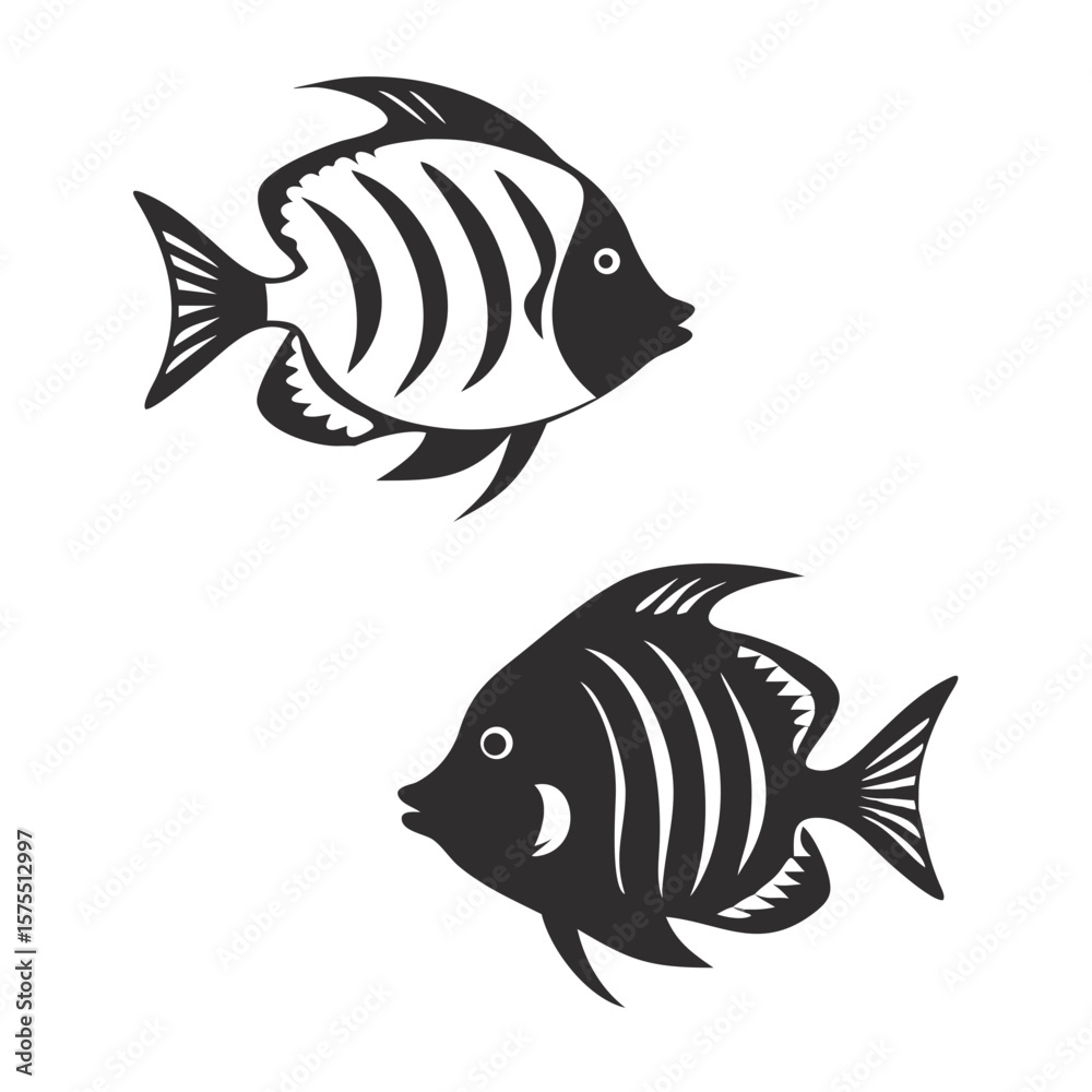 Naklejka premium Fish Set Vector Art, Icons, and Graphics