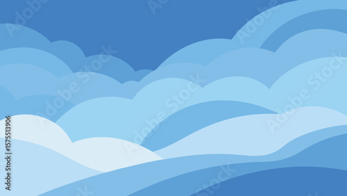 Abstract blue cloudscape background design perfect for various digital media and print projects.