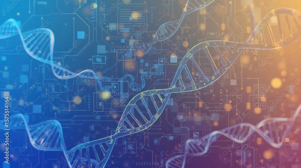 Obraz premium An illustration of a bioinformatic DNA