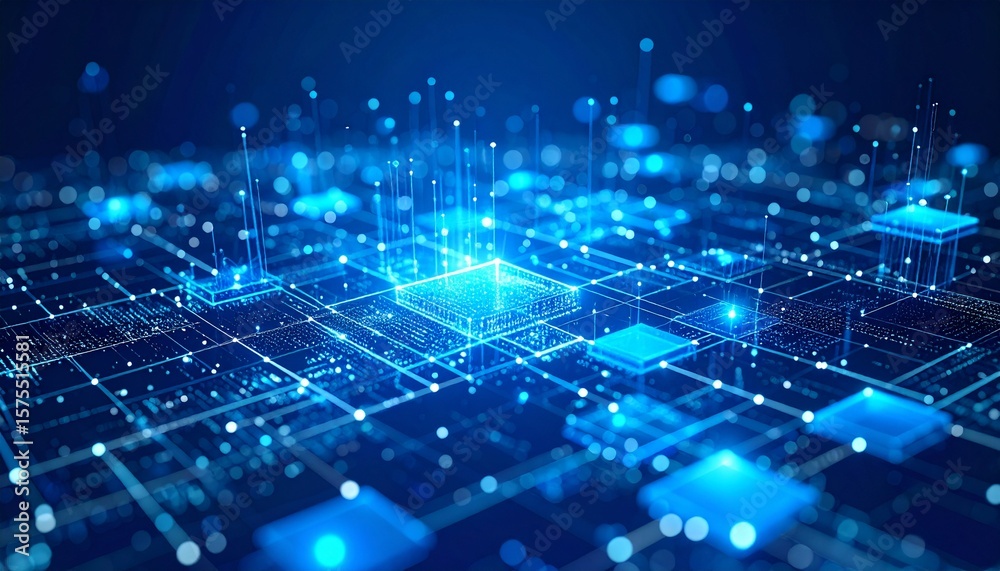 Obraz premium fiber optics background with lots light spots
