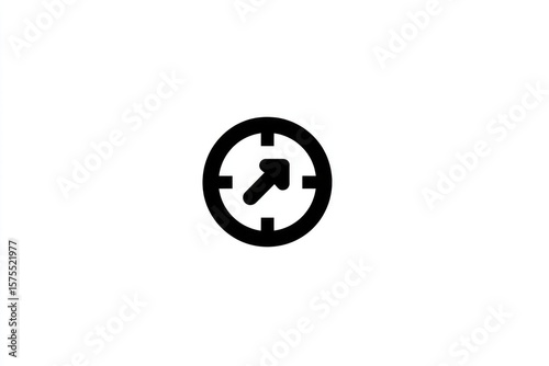 Free Download Black circular target with upward arrow - GFXLoad