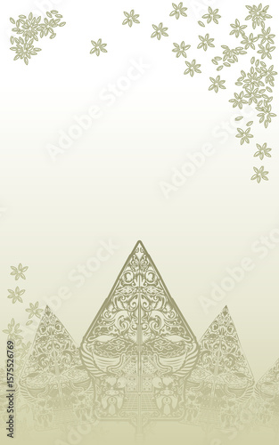 Bilde på lerret sage locus color wayang gunungan motif design