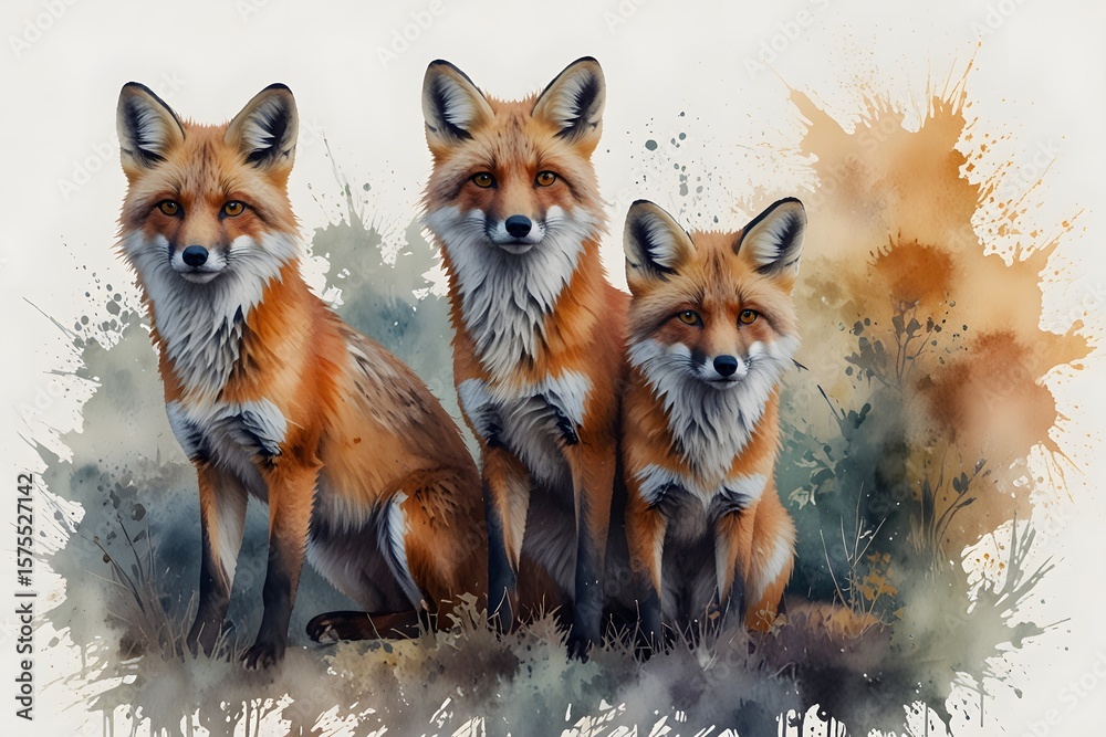 Fototapeta premium Darwin's foxes